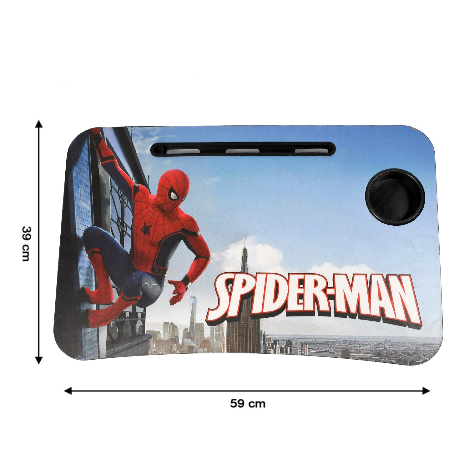 7692 Foldable Laptop Spiderman Printed Table for Adults , Portable Study Table for Kids, Work from Home Lapdesk with Tablet Holder and Cupholder Table DeoDap 7692 Foldable Laptop Spiderman Printed Table for Adults , Portable Study Table for Kids, Work from Home Lapdesk with Tablet Holder and Cupholder Table DeoDap